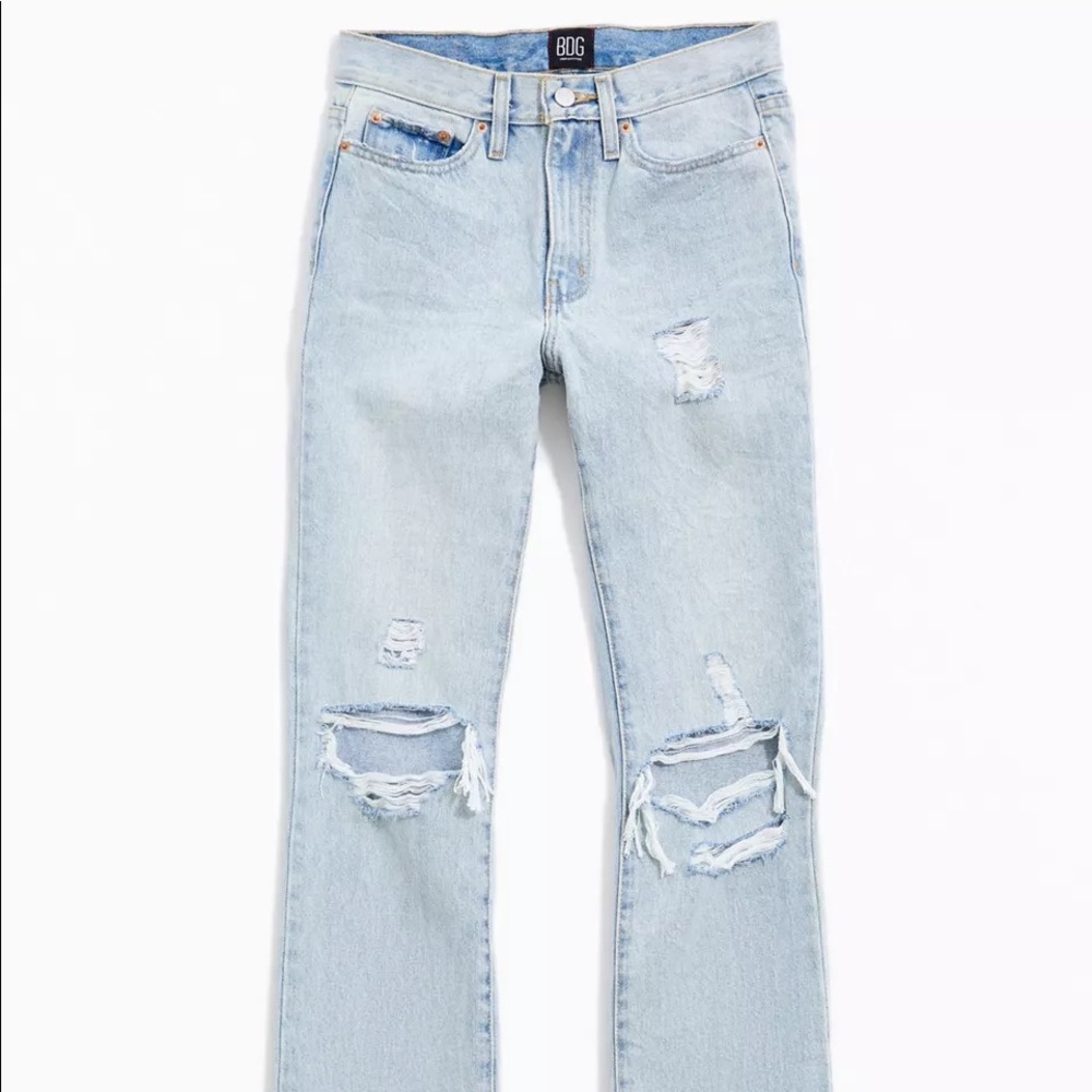 BDG Mid-Rise Bootcut Jean – Destroyed Light Wash